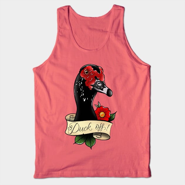 Duck off! Tank Top by Jurassic Ink